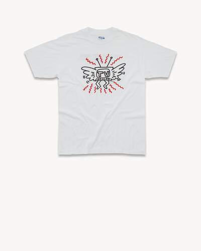 flying tv t-shirt in cotton
