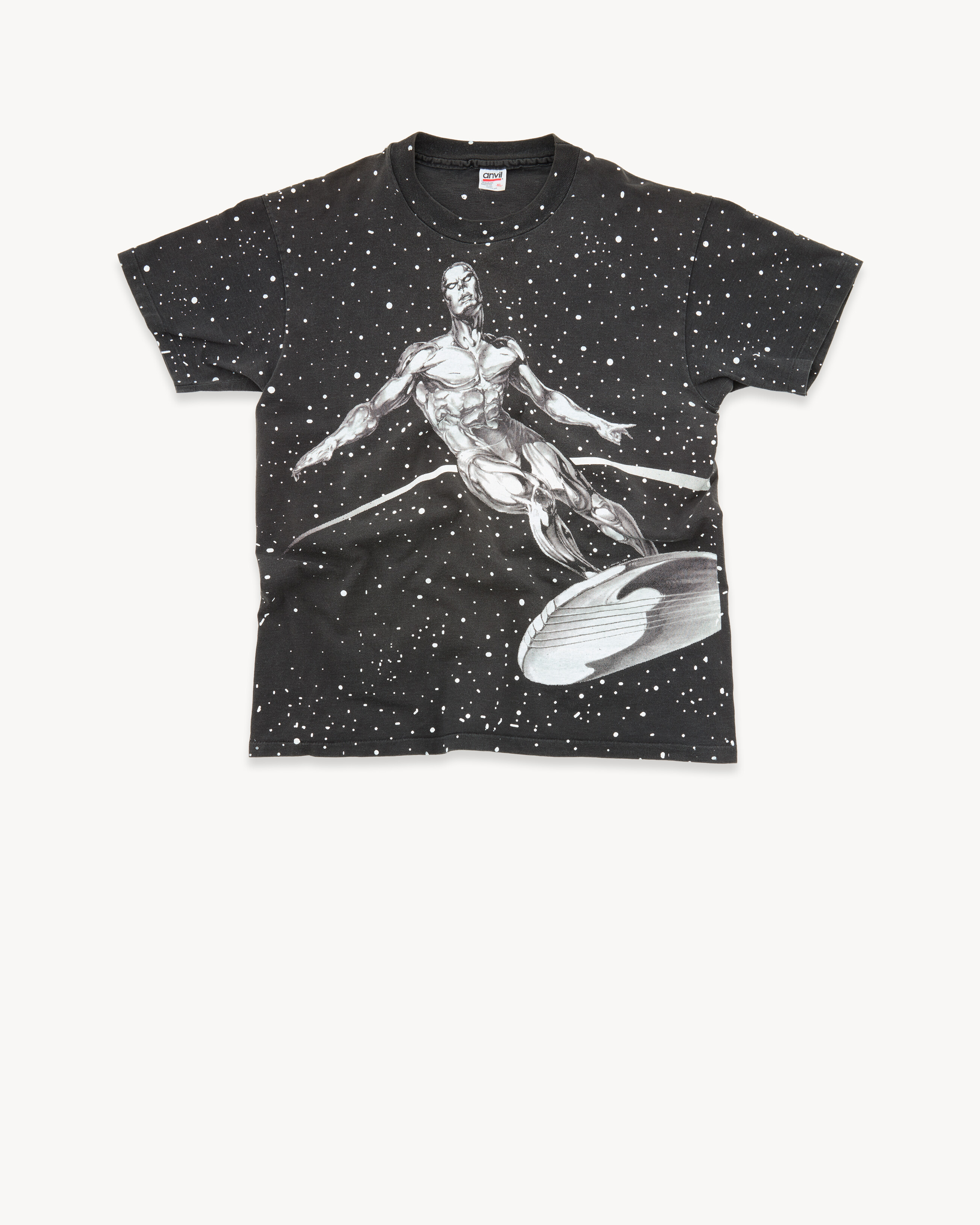 SILVER SURFER T-SHIRT IN COTTON in Black | Saint Laurent | YSL EN-FI