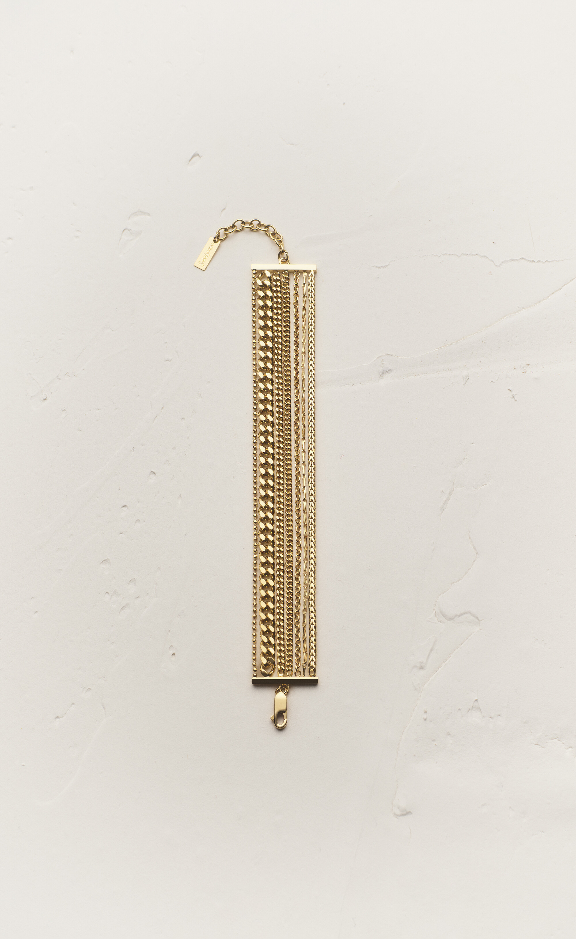Pulsera de varias cadenas de oro amarillo de 18 kt