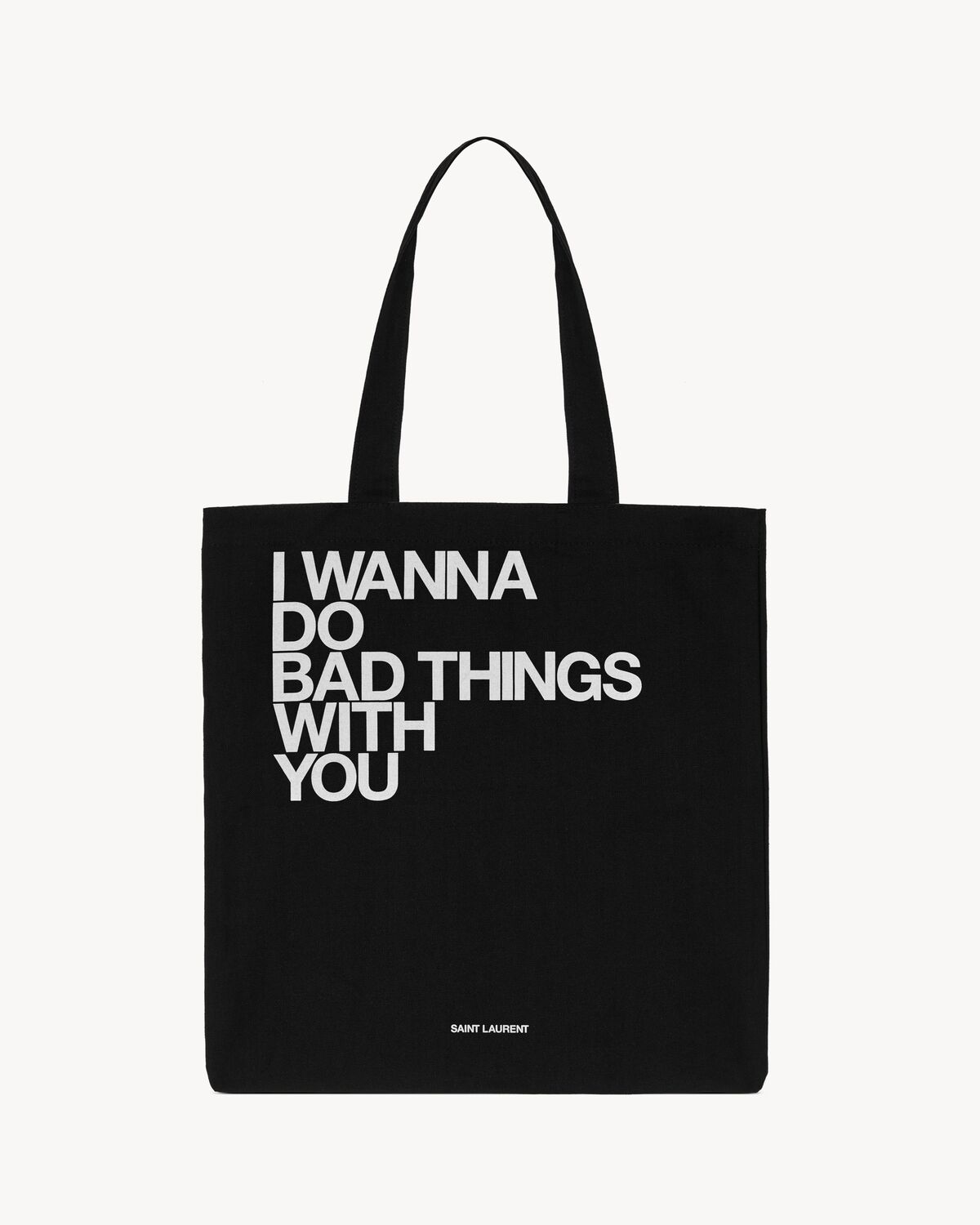 I wanna do bad things with you totebag | Saint Laurent | YSL.com