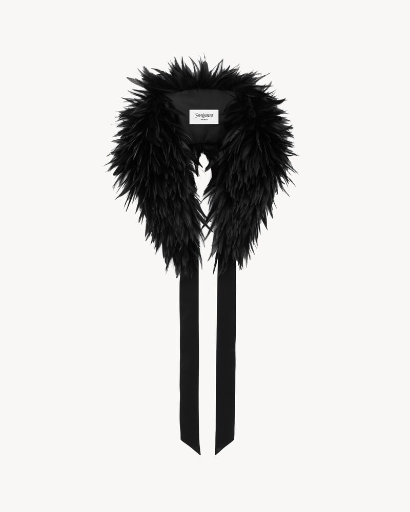 COLLAR IN FEATHERS AND SILK ORGANZA