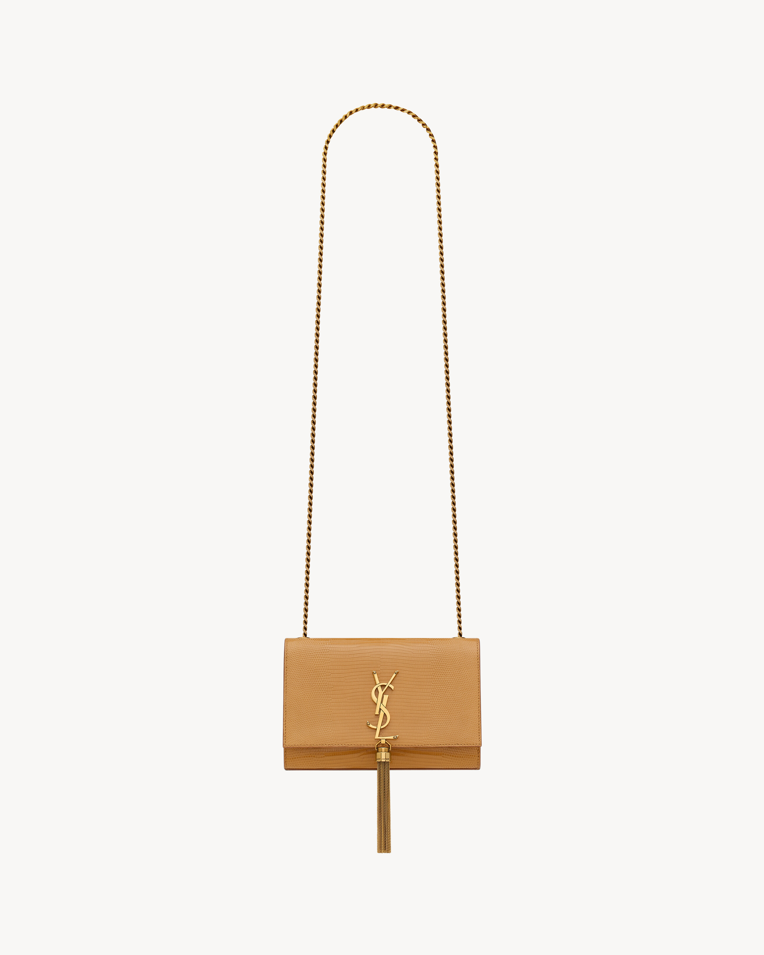 KATE SMALL tassel in shiny lizard