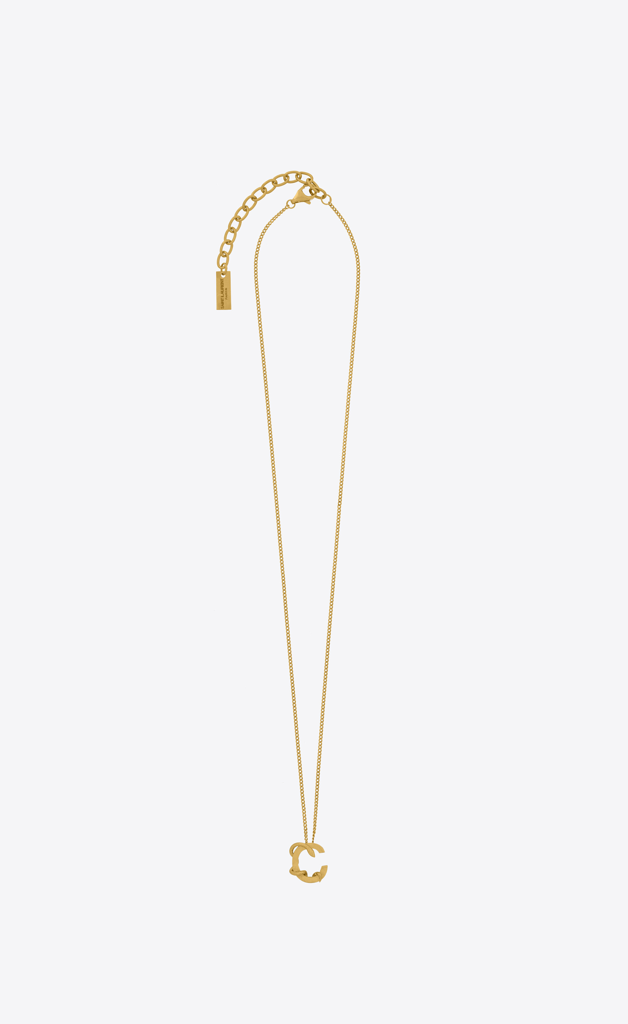 Letter c pendant necklace in 18k gold