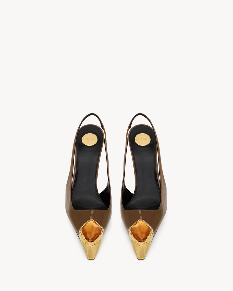 LOULOU slingback pumps in patent leather