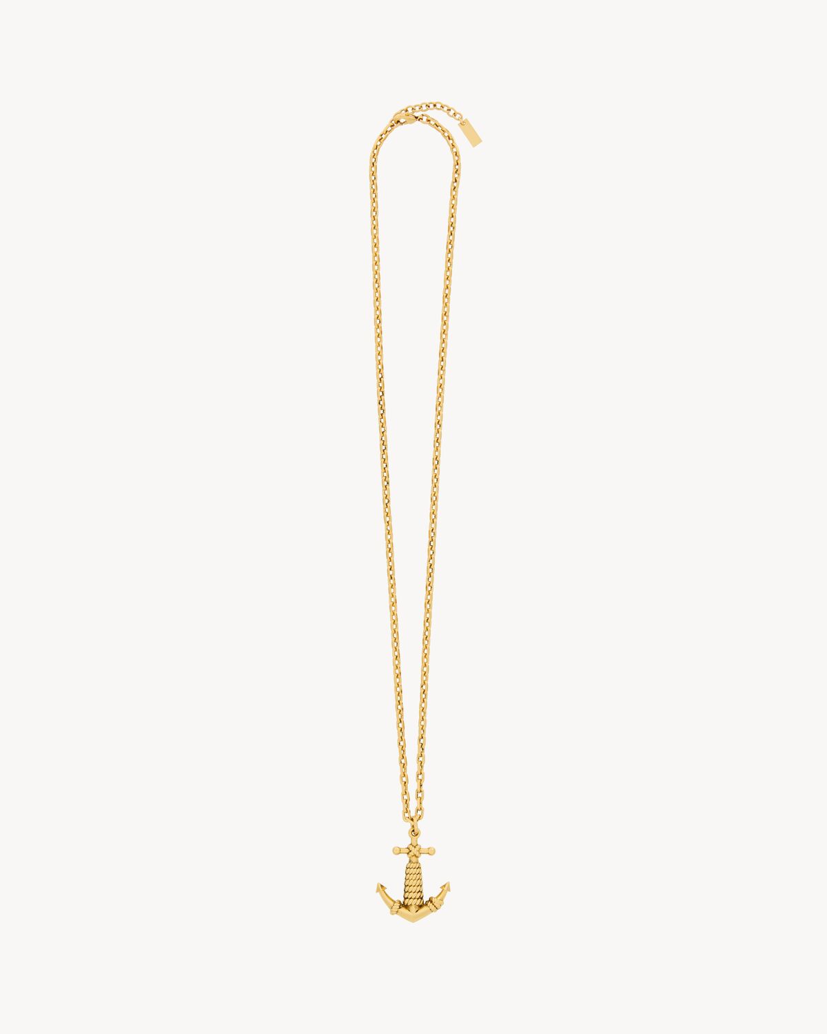 ANCHOR PENDANT NECKLACE IN BRASS