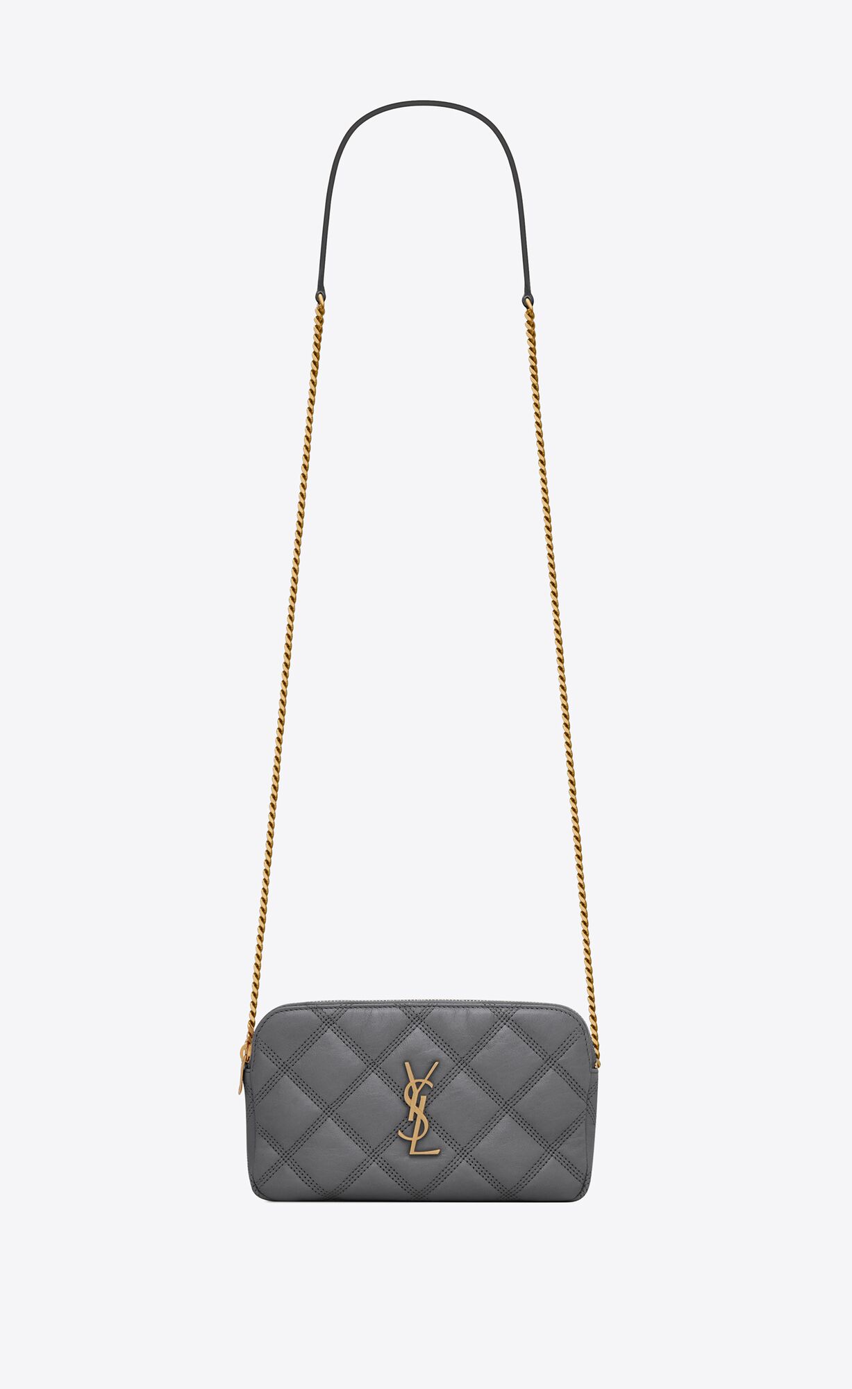 BECKY doublezip pouch in quilted lambskin Saint Laurent Bulgaria