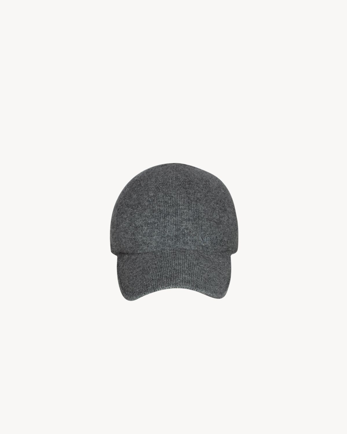 saint laurent knit baseball cap in cashmere