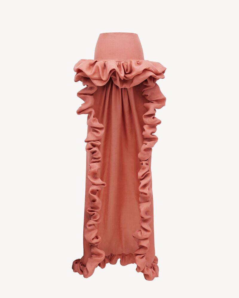 bubble cascade skirt in silk gazar