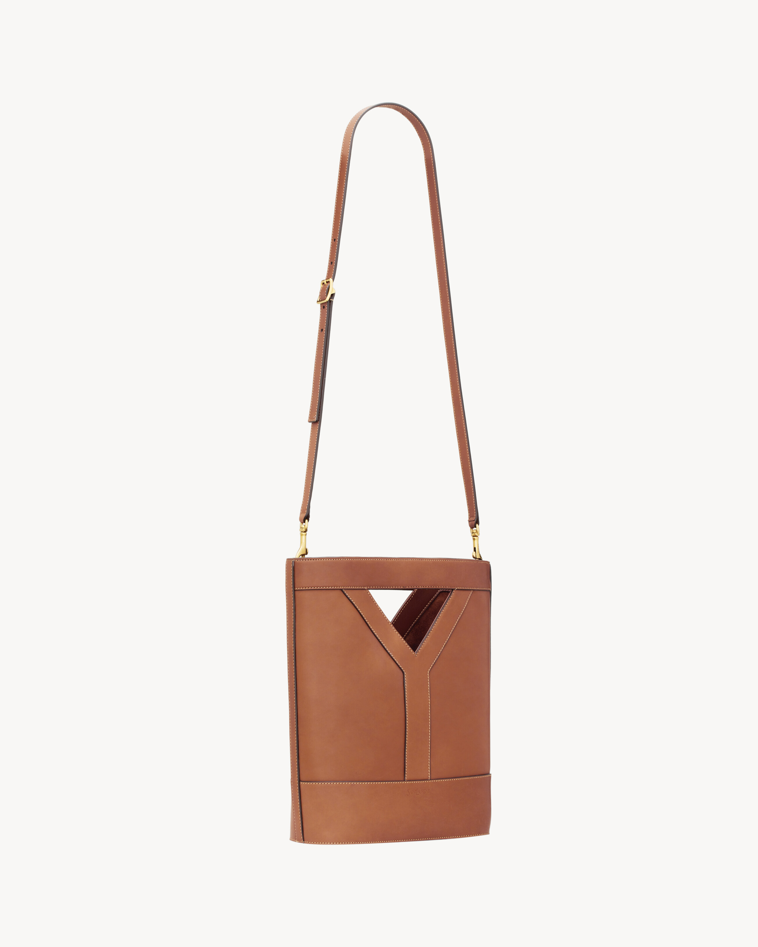 Y small bucket in leather