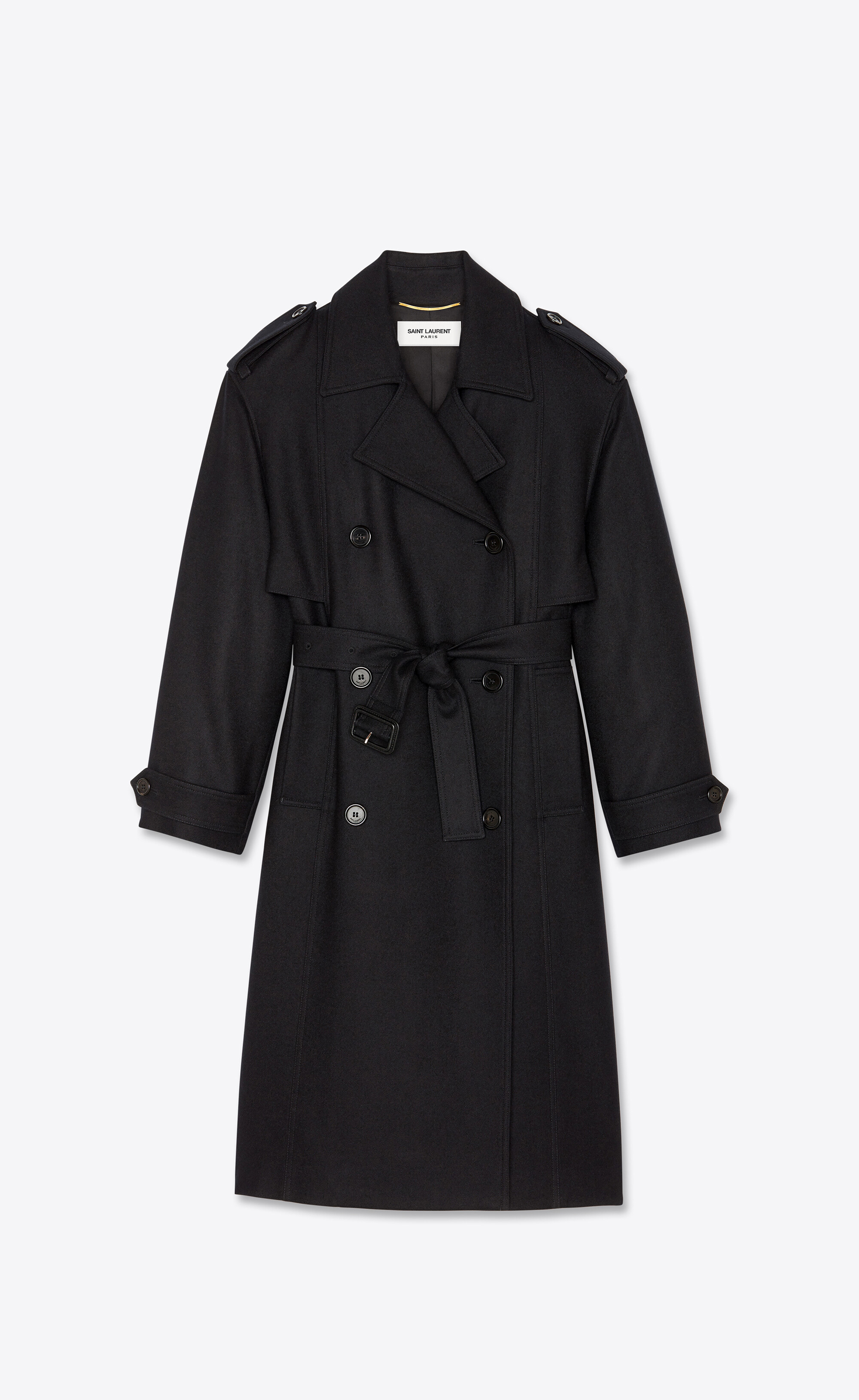 oversized wool trench coat