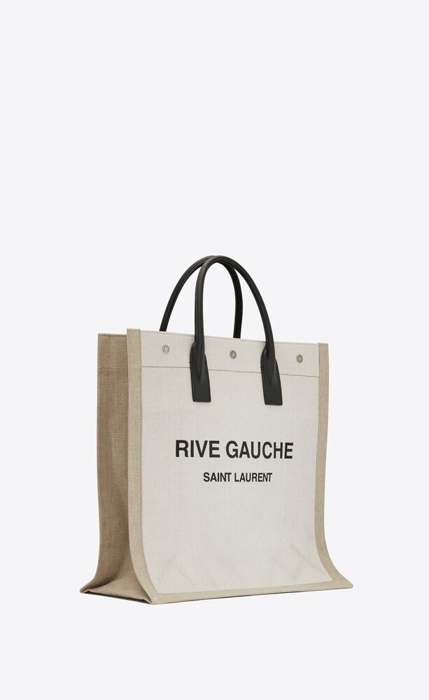 rive gauche n/s shopping bag in linen and cotton