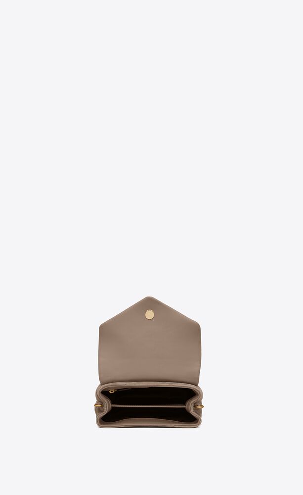 SAINT LAURENT Loulou Mini Puffer bag Eggshell Leather ref.236673 - Joli  Closet