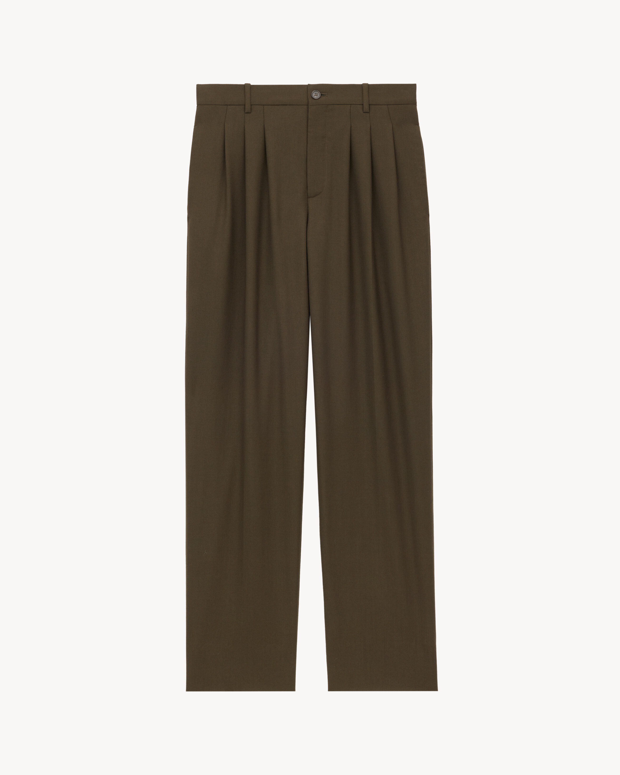 baggy pants in wool gabardine