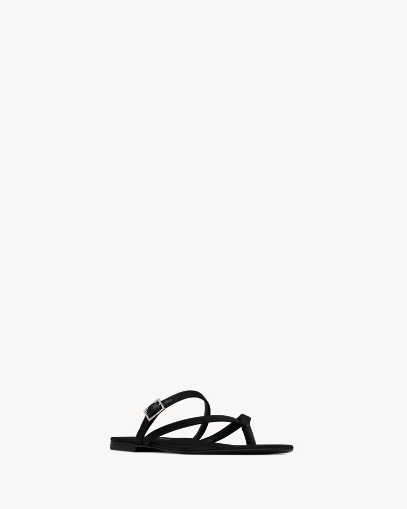 LASZLO slides in satin crepe | Saint Laurent | YSL.com