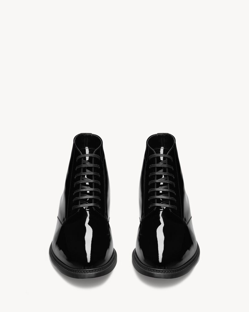 アーミー レースアップブーツ（パテントレザー） | Saint Laurent