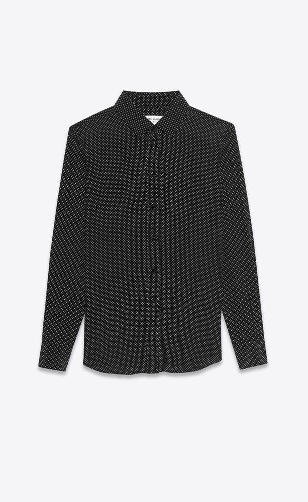 classic shirt in dotted silk