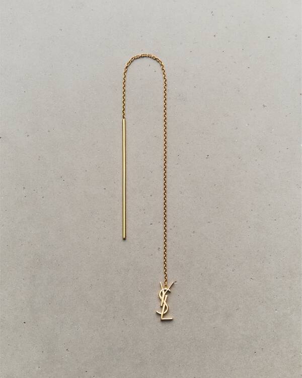 YSL Logo Pendant Necklace | SAINT LAURENT PARIS – Vintasy