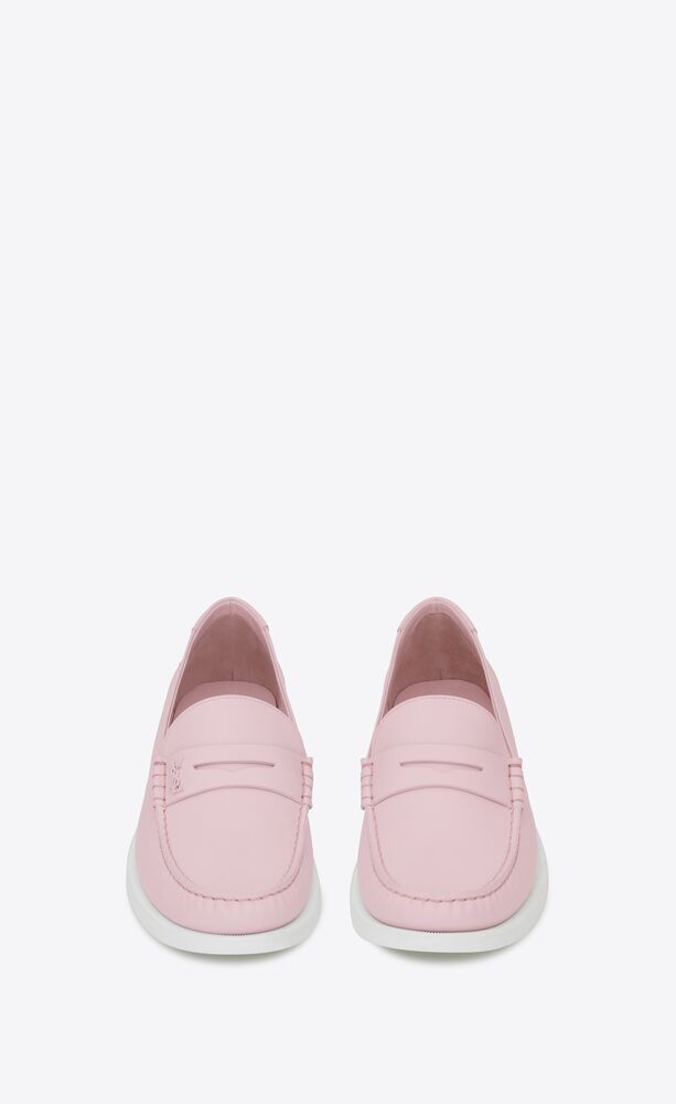le loafer monogram penny slippers in smooth leather