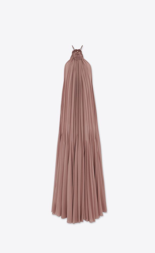 Dress in silk georgette | Saint Laurent | YSL.com