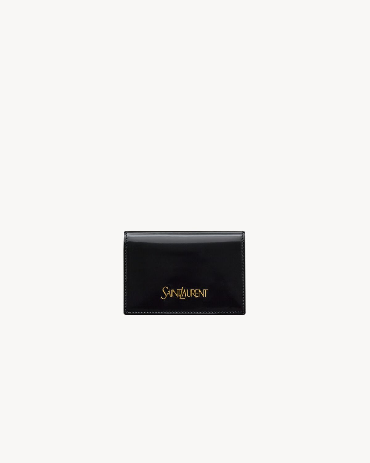 SAINT LAURENT business card case in brushed leather Saint Laurent YSL