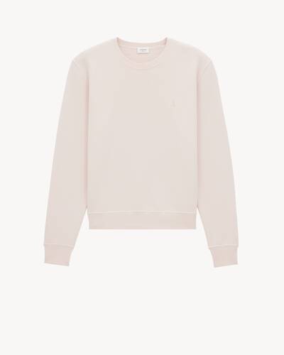 【Saint Laurent 】Cassandre sweatshirt Cassandre cotton fleece sweatshirt in blue - Saint Laurent