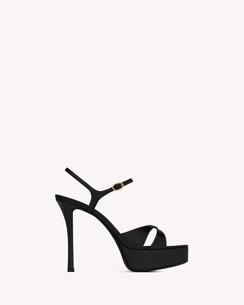 DEBBIE platform sandals in smooth leather