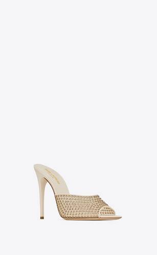 blonde mules et strass