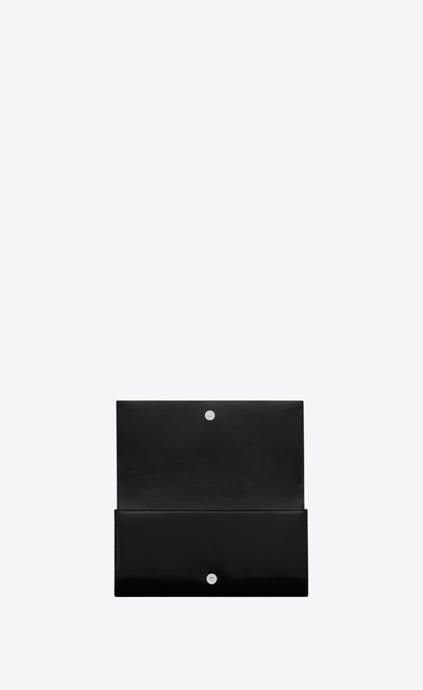 kate clutch in brushed leather