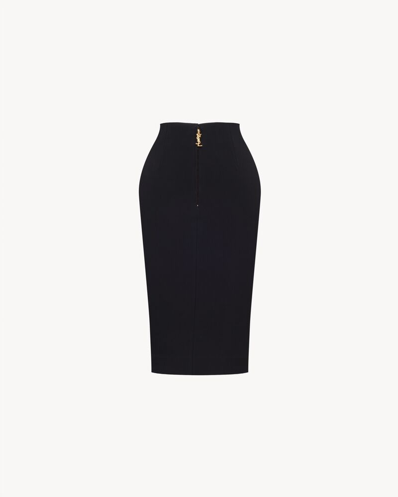 CASSANDRE pencil skirt in satin