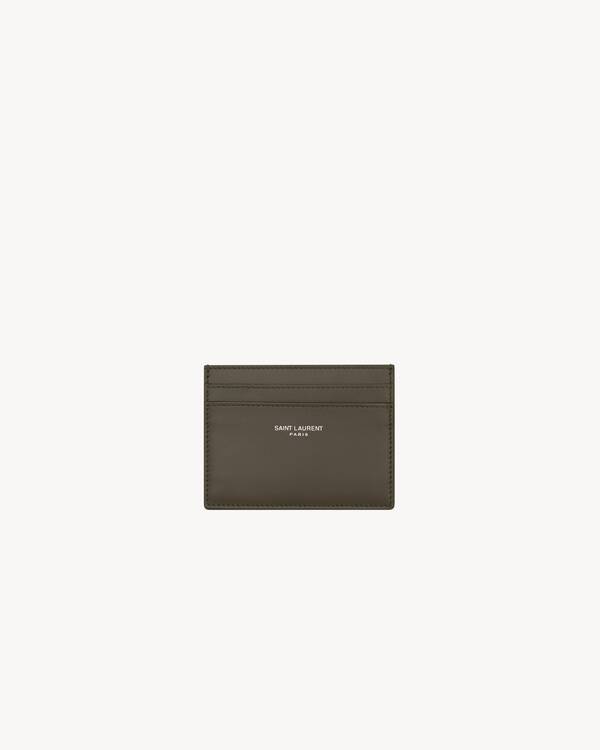 SAINT LAURENT PARIS滑面皮革卡片套