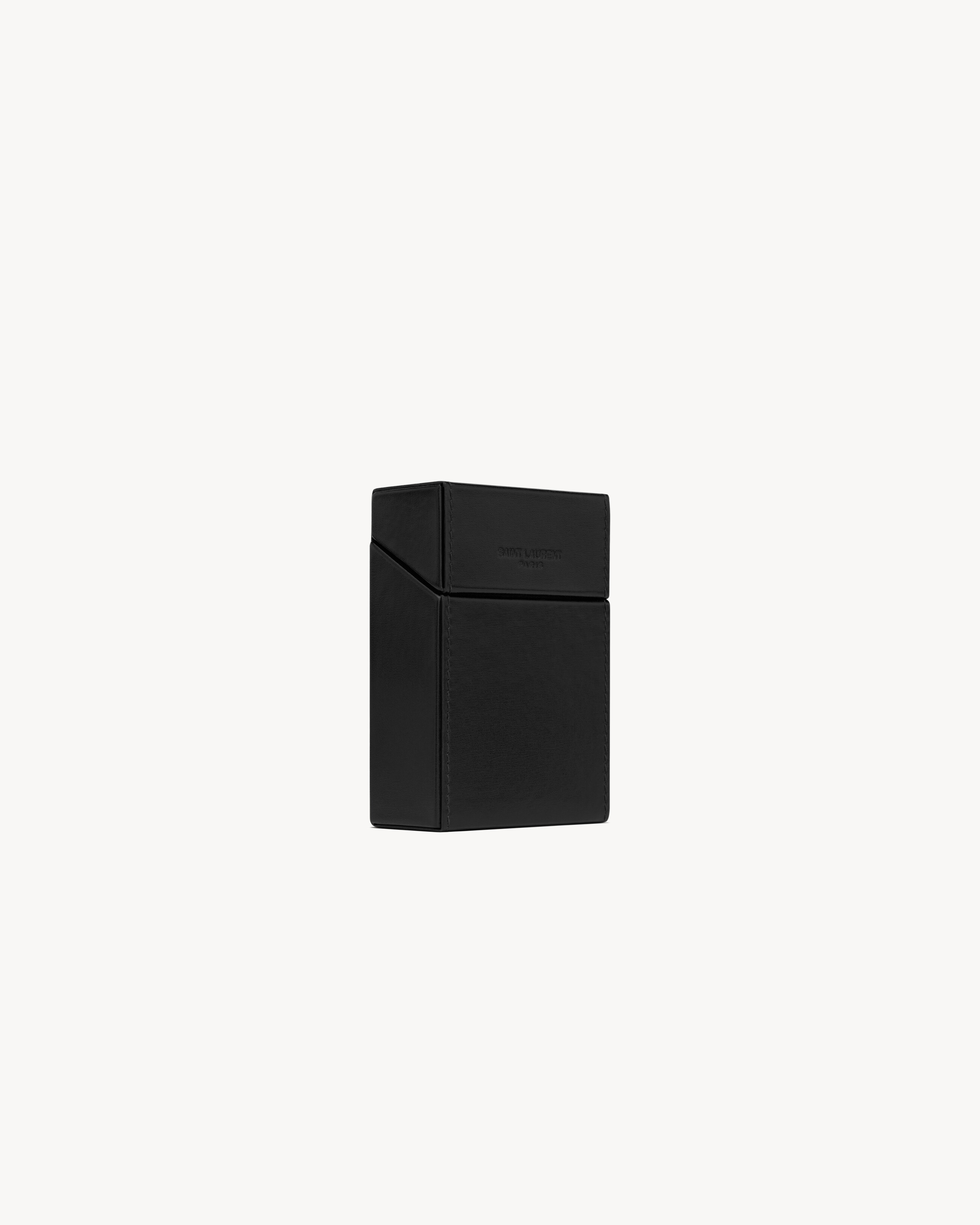 SAINT LAURENT PARIS cigarette box in smooth leather