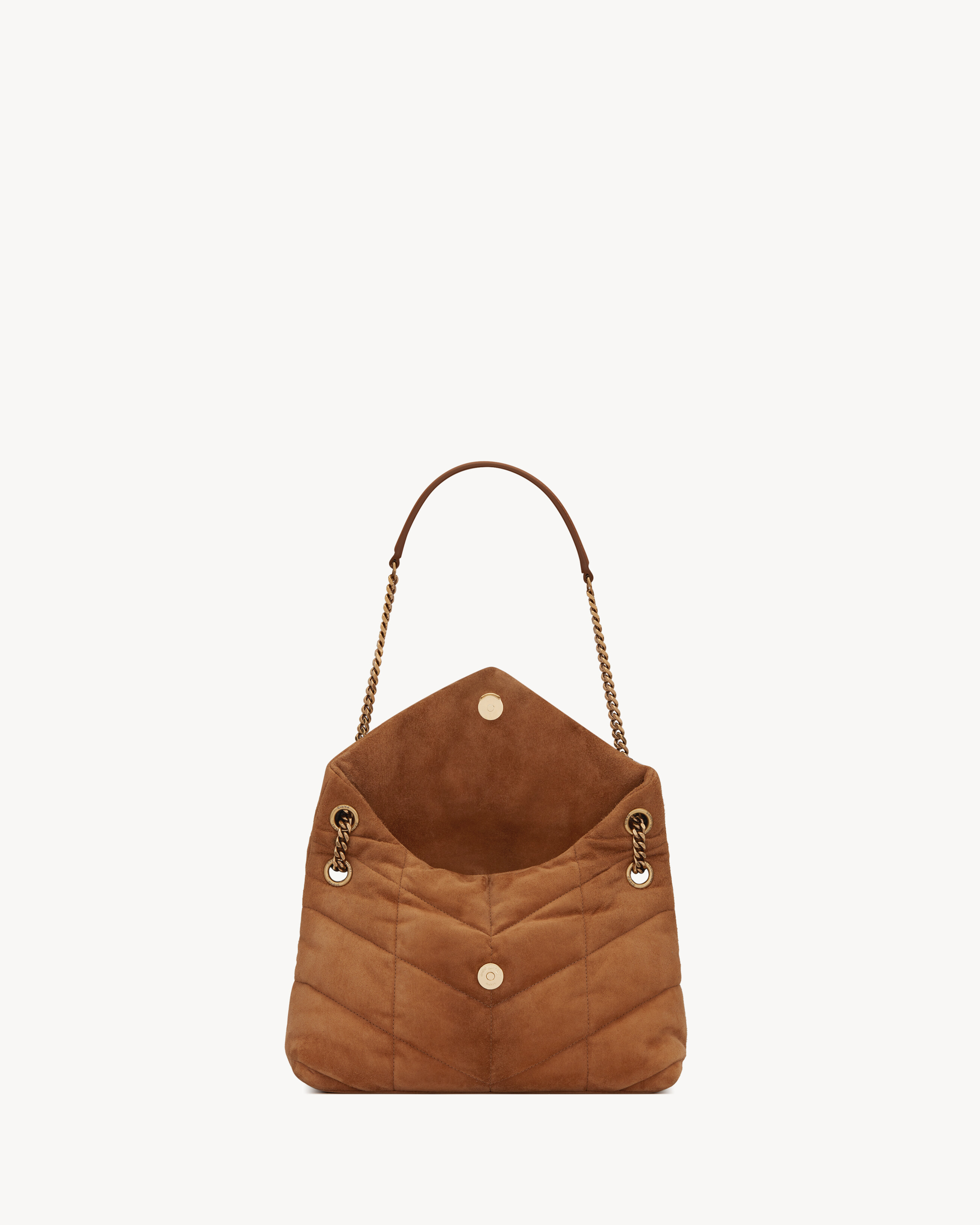 PUFFER SMALL in suede | Saint Laurent | YSL.com