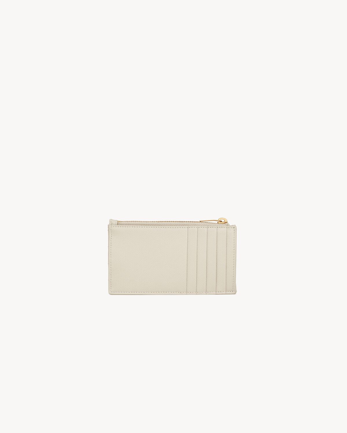 CASSANDRE MATELASSÉ FRAGMENTS CARD CASE IN GRAIN DE POUDRE LEATHER