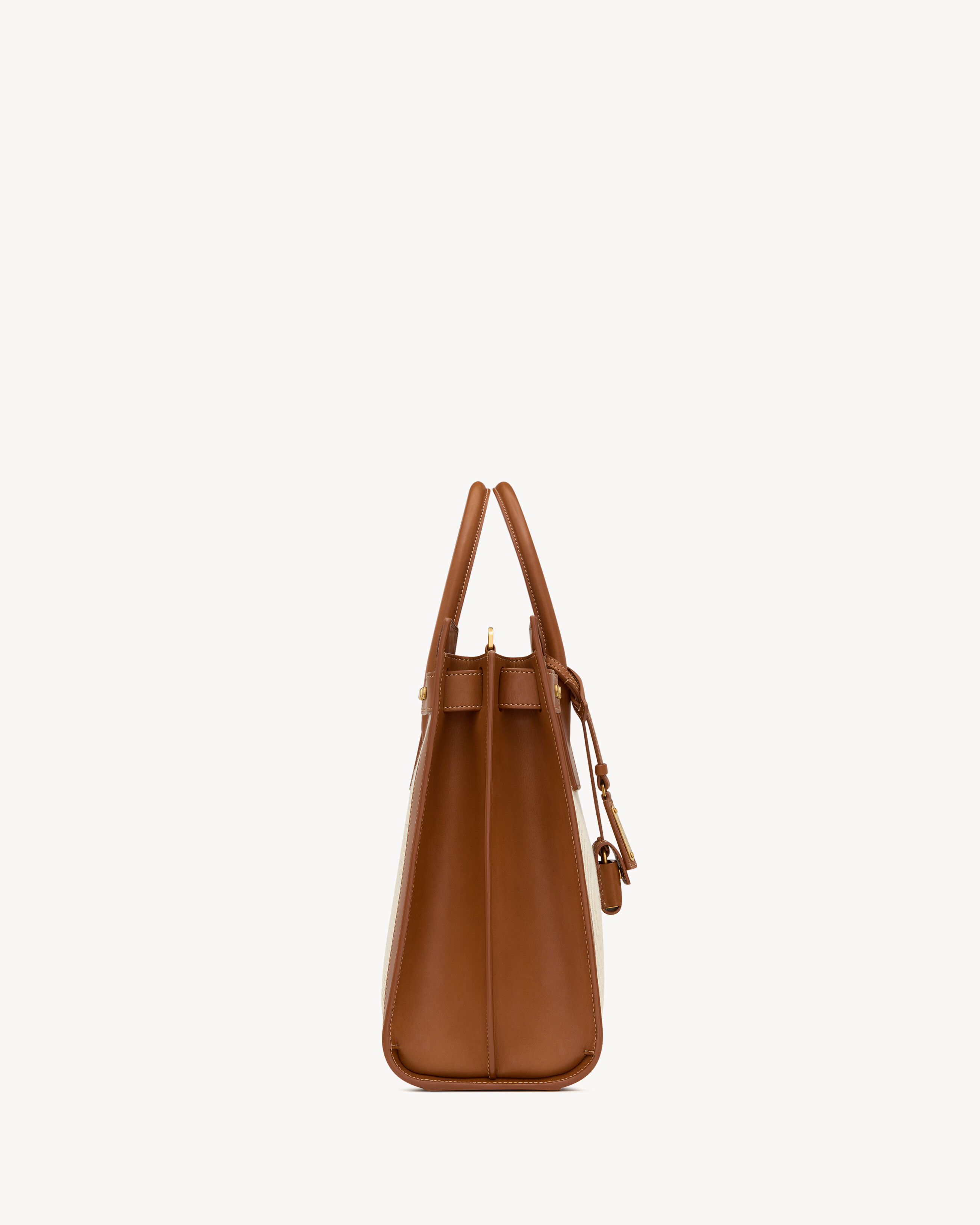 SAC DE JOUR thin large in canvas and leather