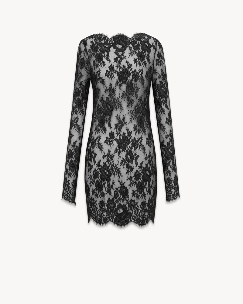 Long-Sleeve Dress in Chantilly Lace