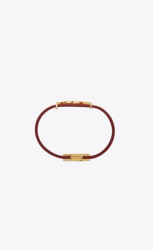 opyum bracelet in leather and metal