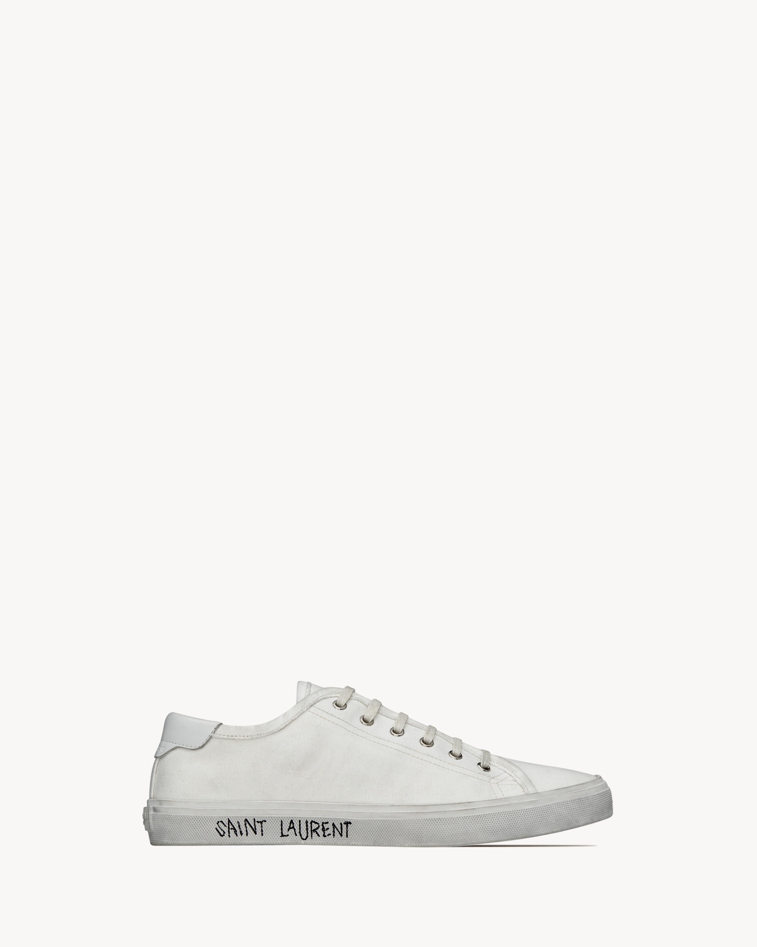 Ysl white leather sneakers Clearance