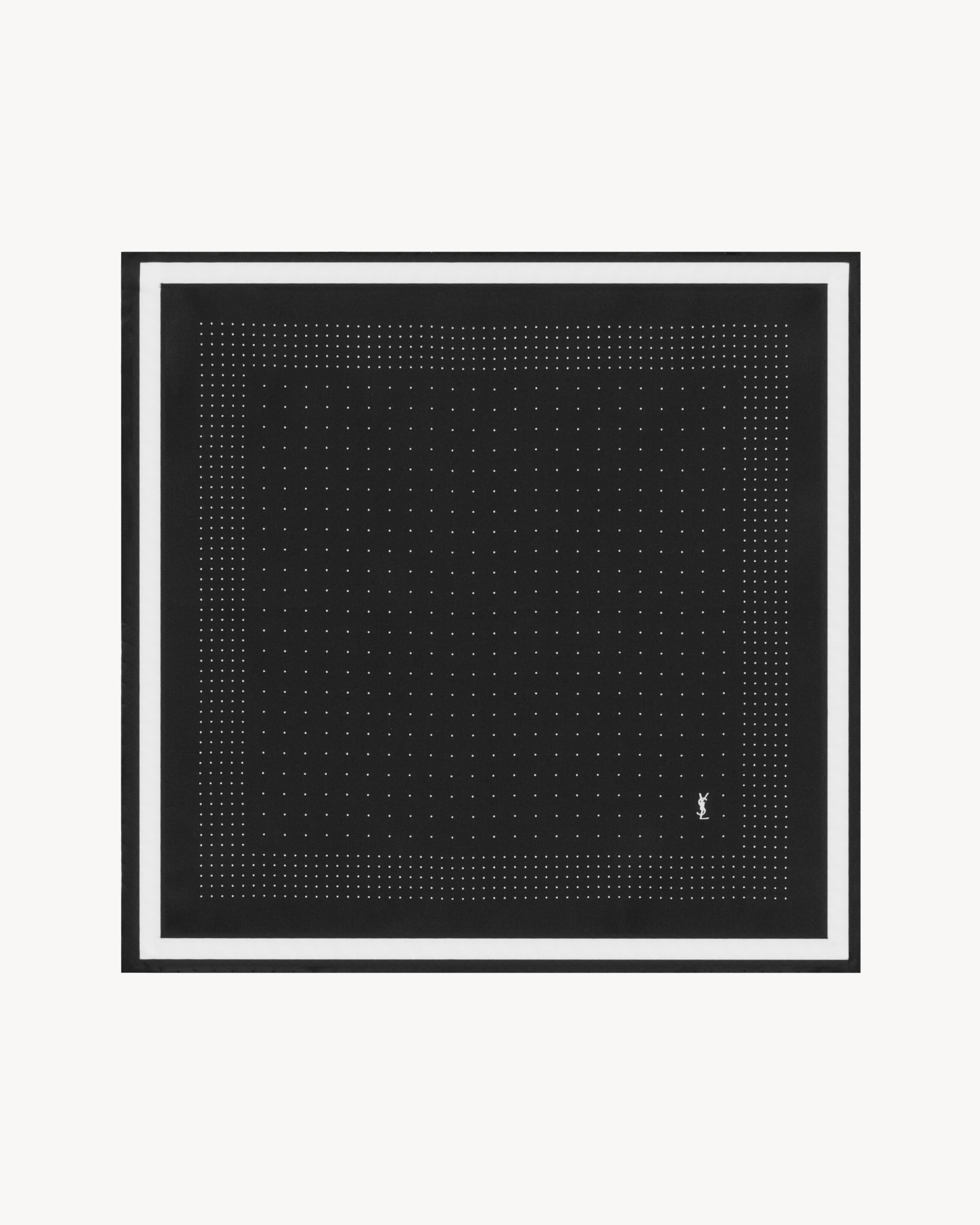 pocket square in dotted silk twill