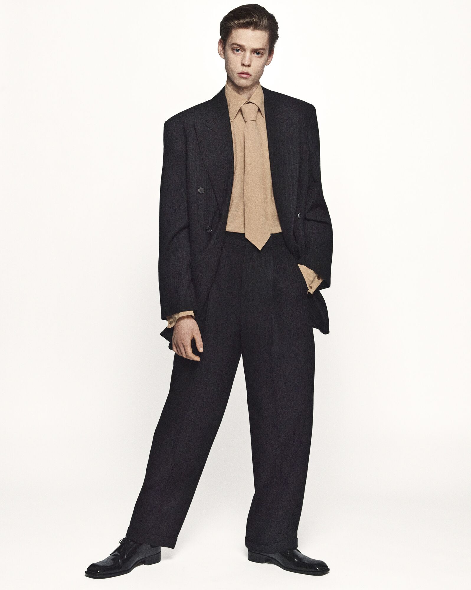 Shirt in silk crepe muslin | Saint Laurent | YSL.com