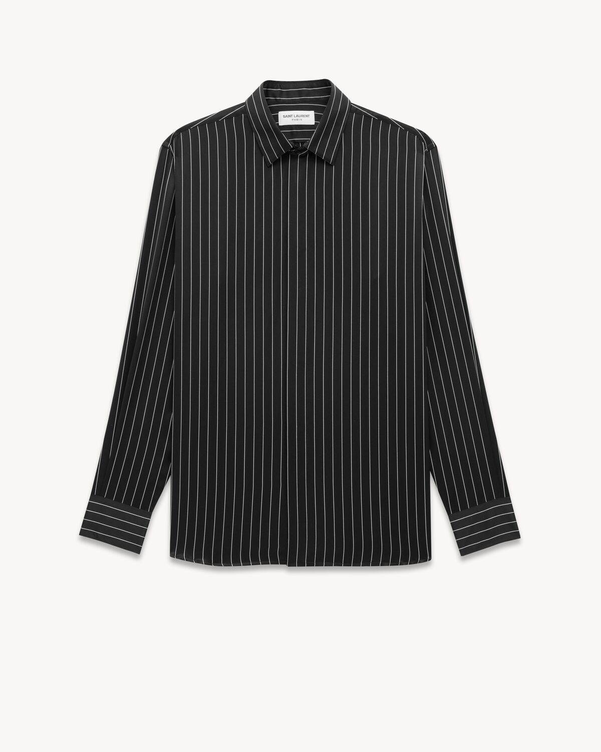 Shirt in Striped Silk Satin