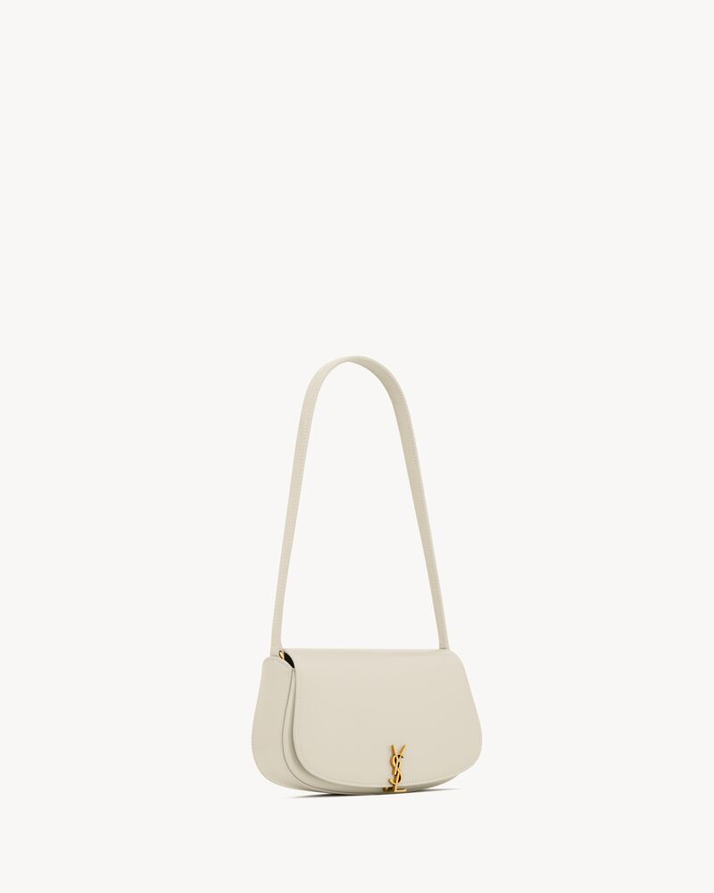 Mini VOLTAIRE TOP HANDLE bag in BOX SAINT LAURENT in White | Saint