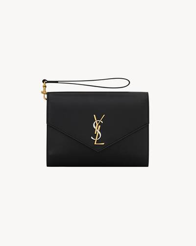 Cassandre Leather Pouch in Black - Saint Laurent