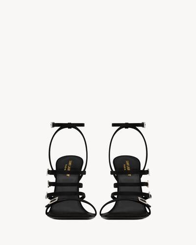 ウィメンズサンダル | ヒール、ストラップ、レザー | Saint Laurent