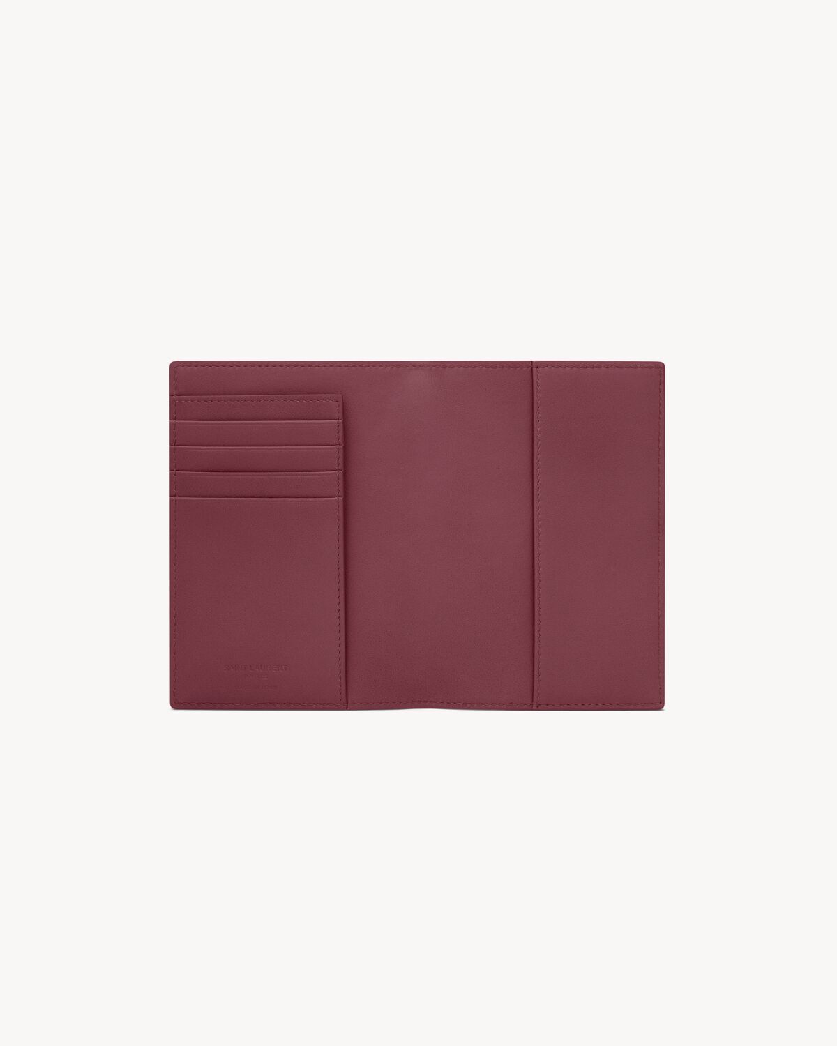 saint laurent paris passport case in shiny leather