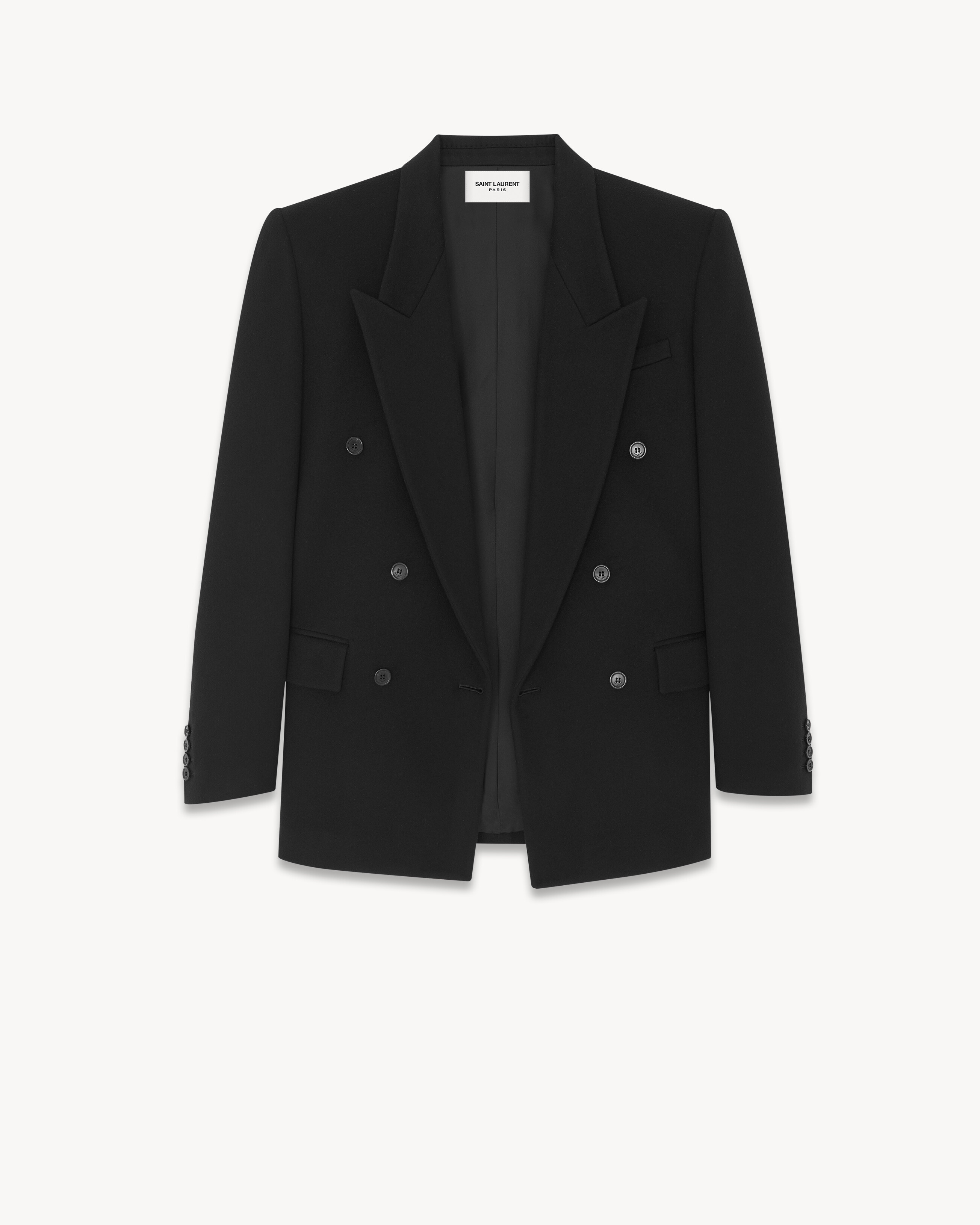 Oversized jacket in wool cashmere | Saint Laurent | YSL.com