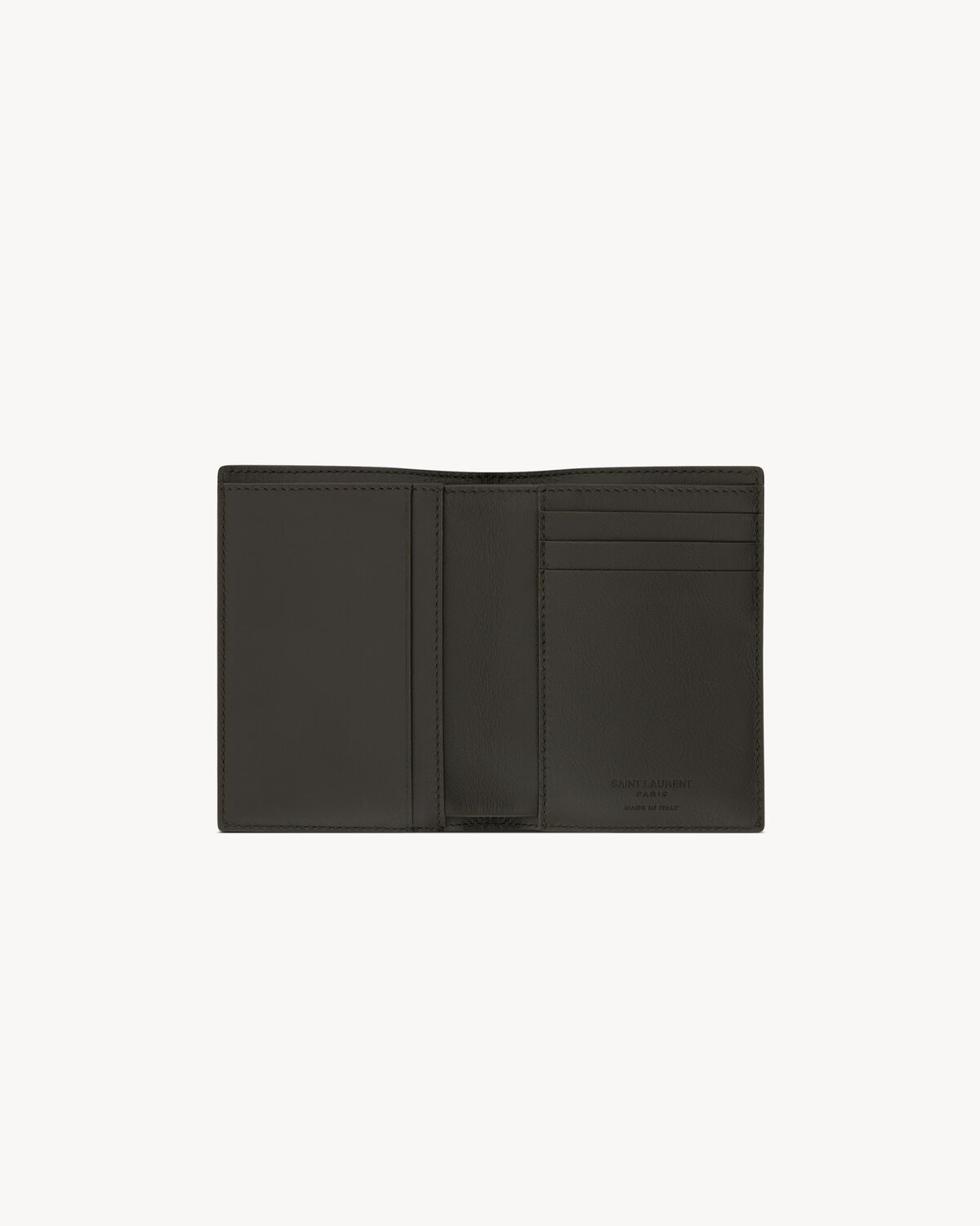 saint laurent paris credit card wallet in patent leather