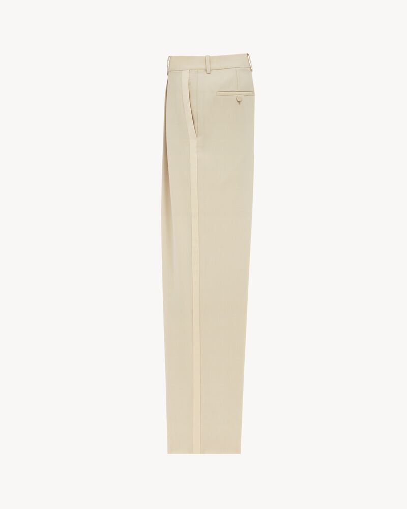 high-waisted pants in light wool