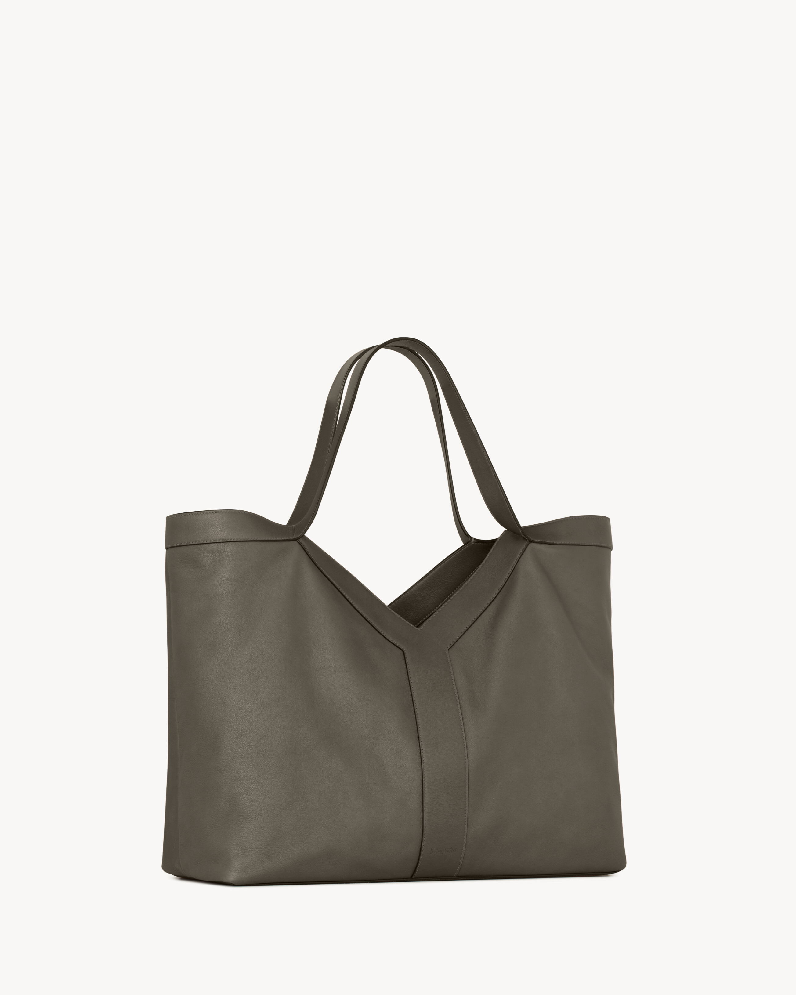 Y Large tote in smooth leather