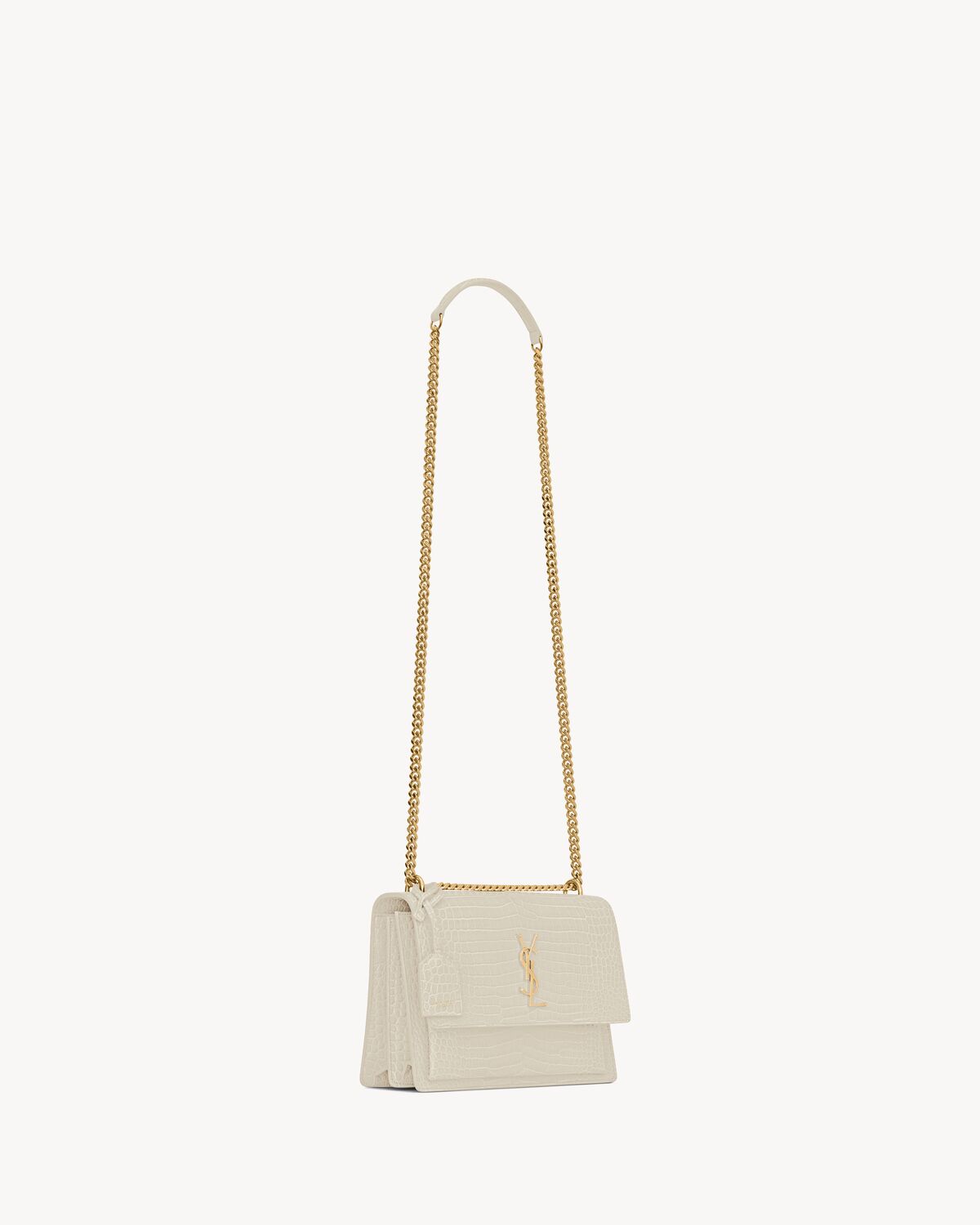 생로랑 크로커다일 엠보싱 가죽 소재의 선셋 미디엄 백 442906DND0J9207