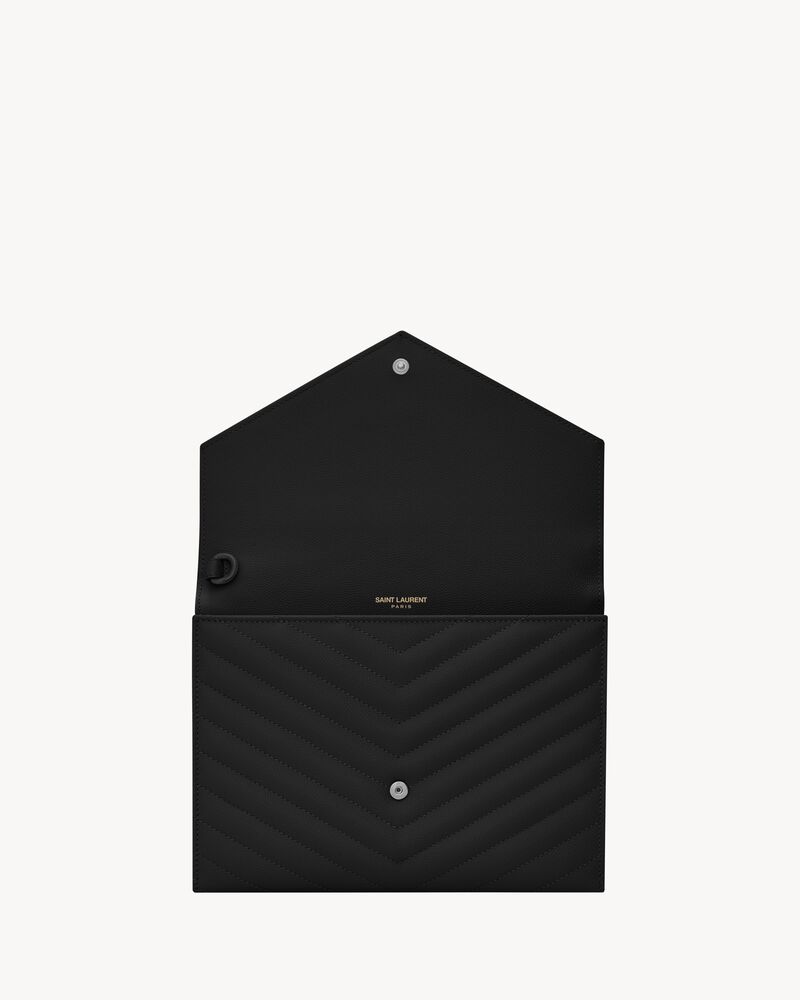 CASSANDRE MATELASSÉ FLAP POUCH IN GRAIN DE POUDRE LEATHER